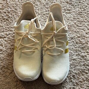 adidas Cream and Gold Mesh Sneakers
